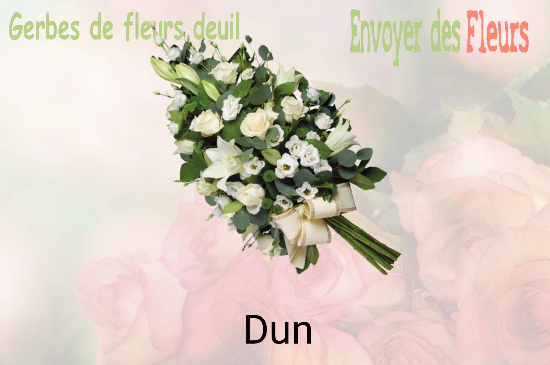 Gerbe de fleurs de deuil livrée à Dun